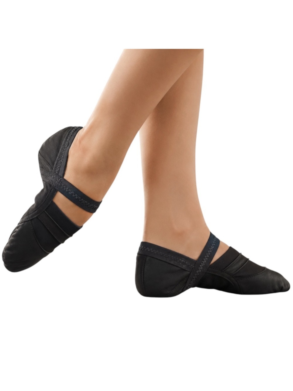 Capezio Women’s FF01 Freeform Ballet Shoe Black Leather Split Sole Dance Shoes 1